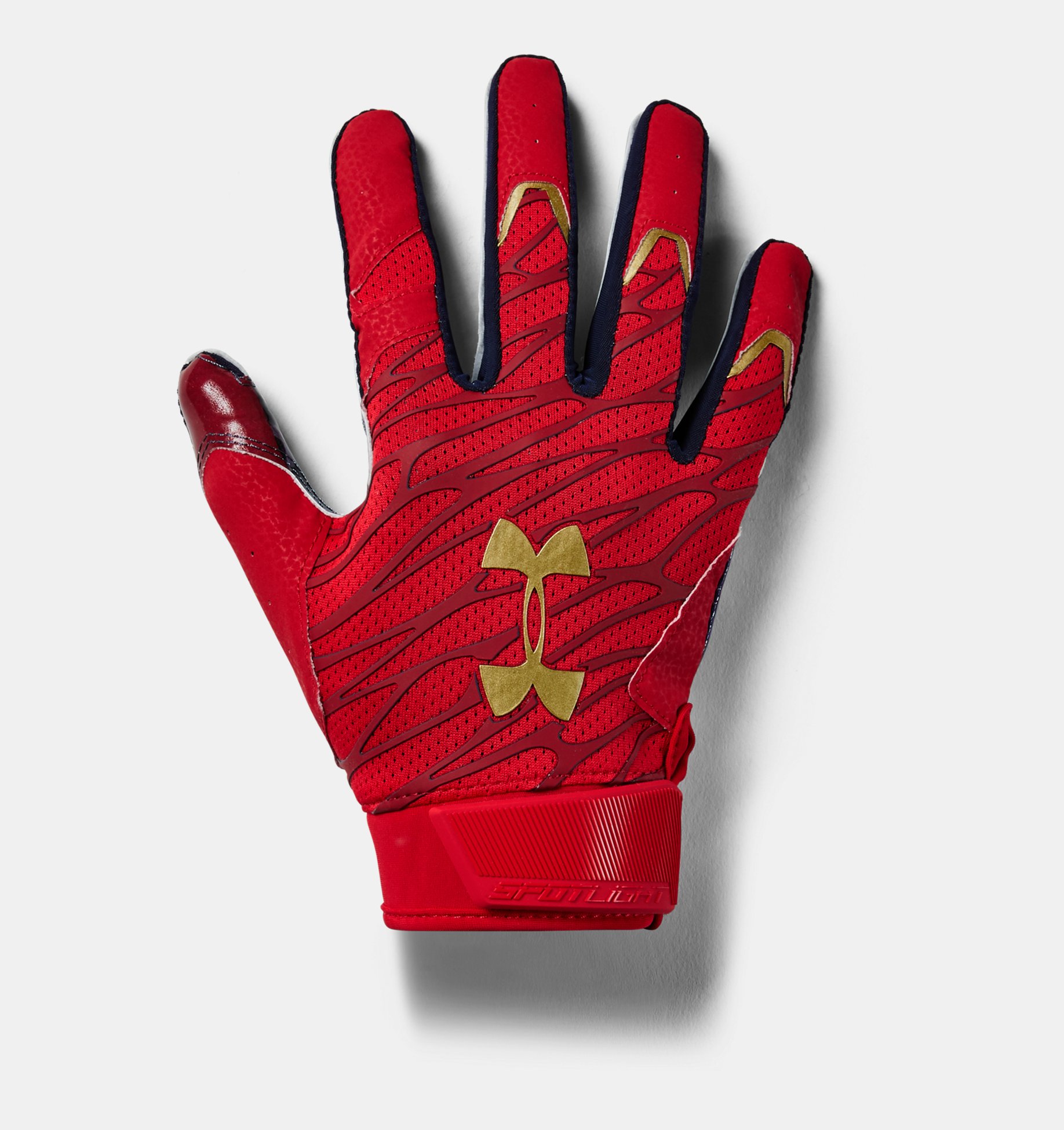UNDER ARMOUR NCAA SPOTLIGHT 3XL XXXL NEW Texas Tech Football Gloves RED 